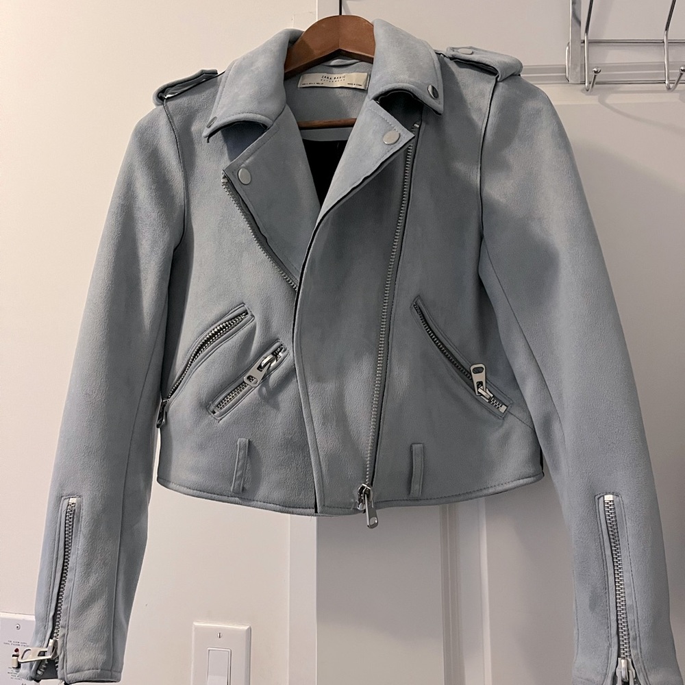 Zara suede biker jacket